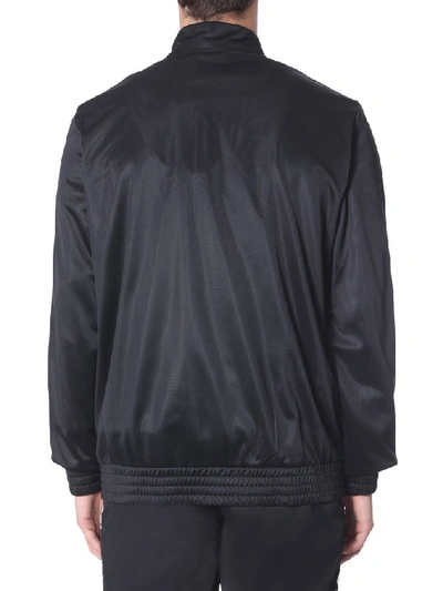Shop Fila Logo Band Zipped Sweatshirt In Black