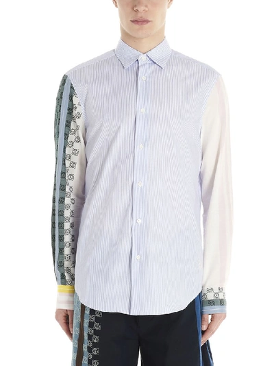 Shop Loewe Panelled Shirt In Multi