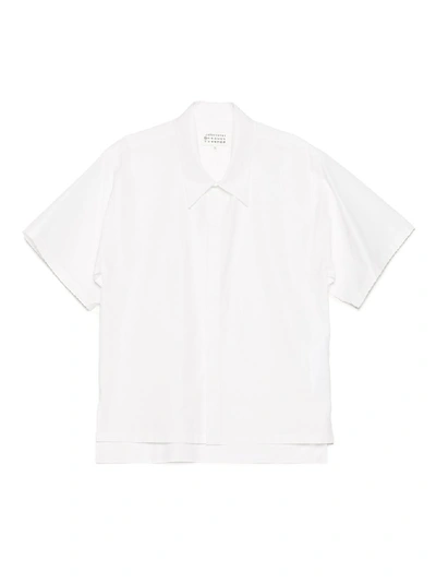 Shop Maison Margiela Oversized Bowling Shirt In White