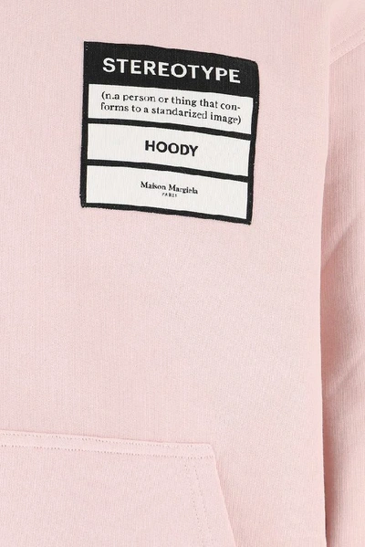 Shop Maison Margiela Logo Patch Hoodie In Pink