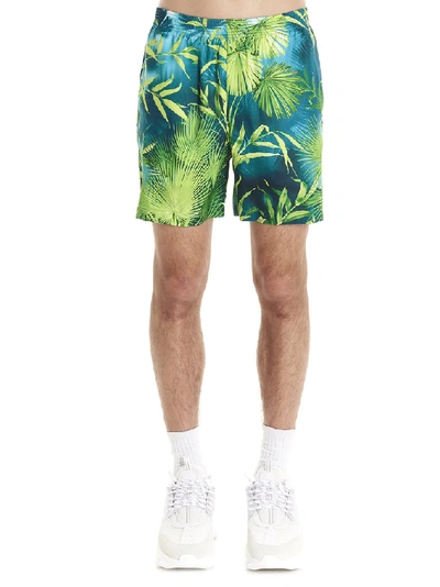 Shop Versace Jungle Print Swim Shorts In Multi