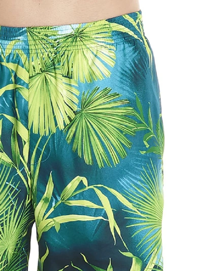 Shop Versace Jungle Print Swim Shorts In Multi