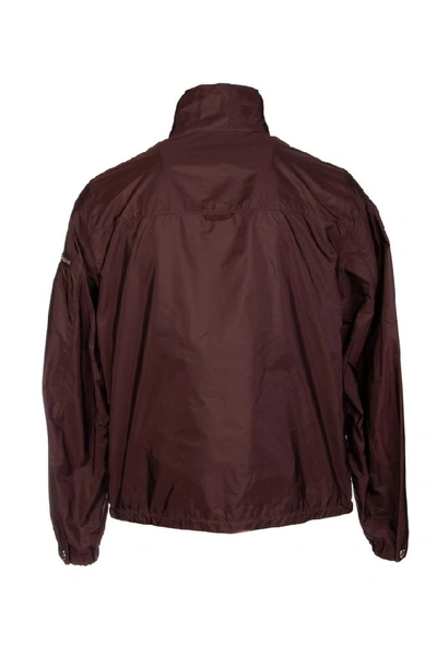 Shop Prada Reversible Zipped Windbreaker Jacket In Red
