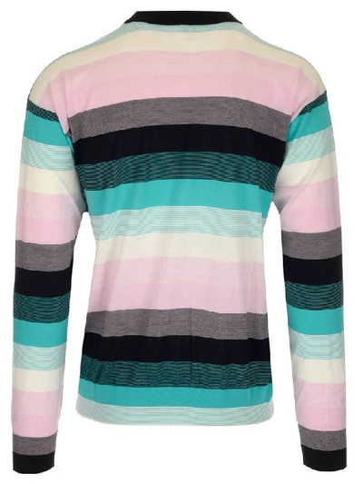 Shop Loewe Anagram Logo Striped Sweater In Multi