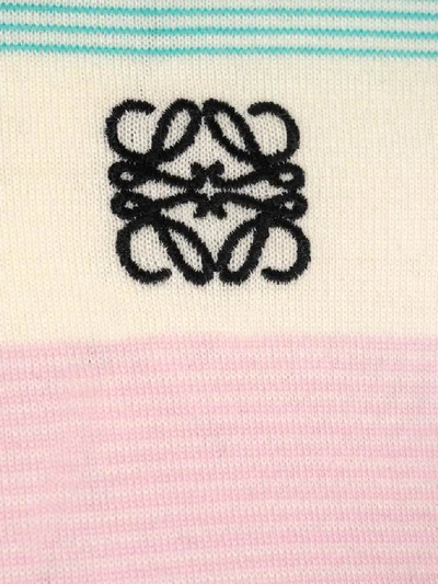 Shop Loewe Anagram Logo Striped Sweater In Multi