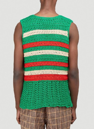 Shop Gucci Knitted Vest Top In Multi