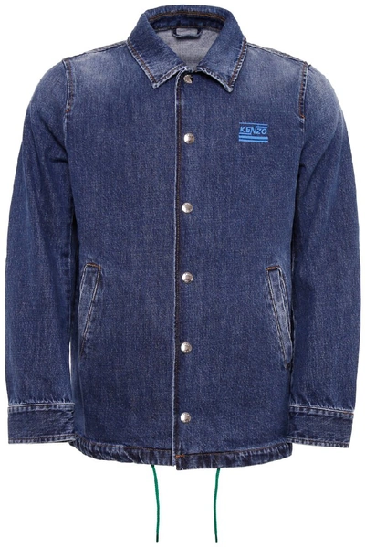 Shop Kenzo Denim Jacket In Blue