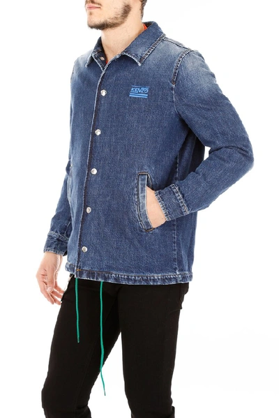 Shop Kenzo Denim Jacket In Blue