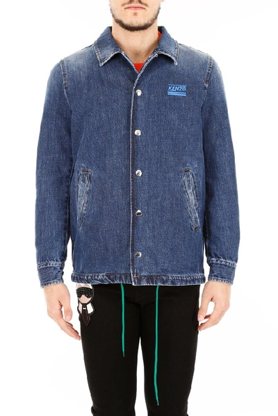 Shop Kenzo Denim Jacket In Blue