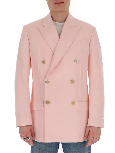 Shop Givenchy Double Breasted Blazer In Pink