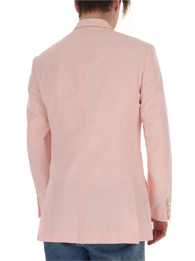 Shop Givenchy Double Breasted Blazer In Pink