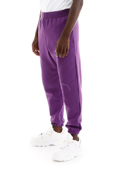 Shop Martine Rose Cuffed Track Pants In Purple