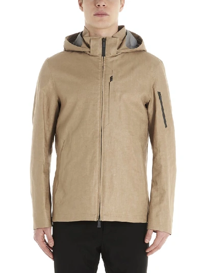 Shop Herno Zipped Hooded Jacket In Brown