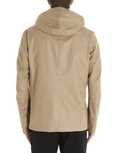 Shop Herno Zipped Hooded Jacket In Brown