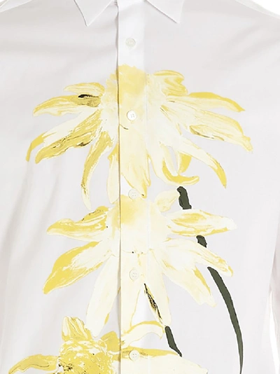 Shop Loewe Daisy Print Shirt In White