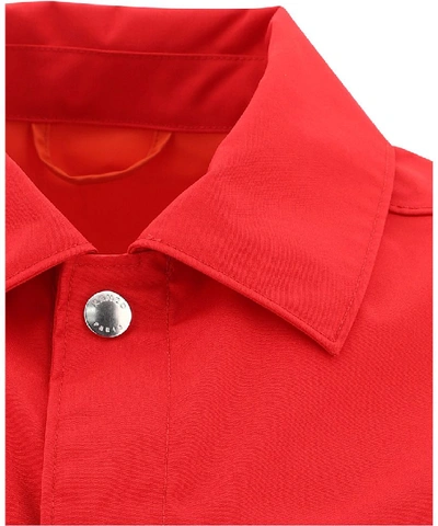 Shop Kenzo Logo Buttoned Jacket In Red