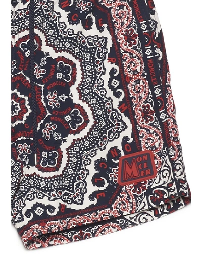 Shop Moncler Bandana Print Swim Shorts In Multi