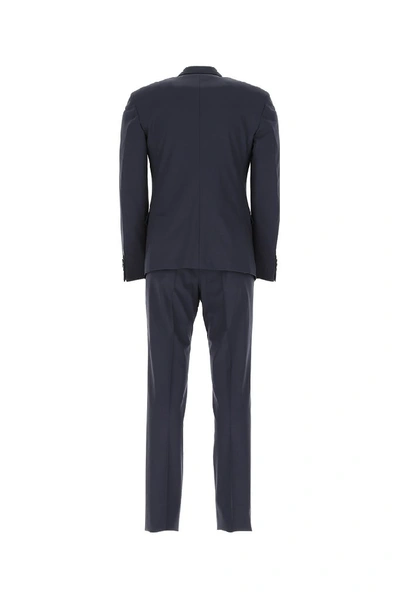 Shop Prada Single Breasted Two Piece Suit In Blue
