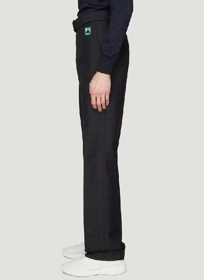 Shop Prada Straight Leg Trousers In Black