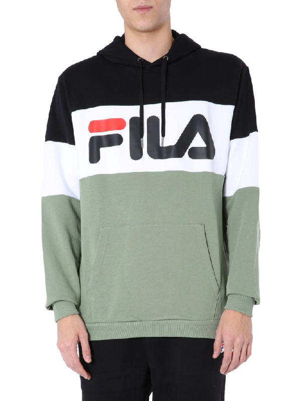 fila logo white hoodie