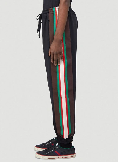 Shop Gucci Web Track Pants In Black