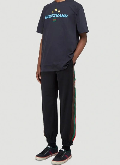 Shop Gucci Web Track Pants In Black