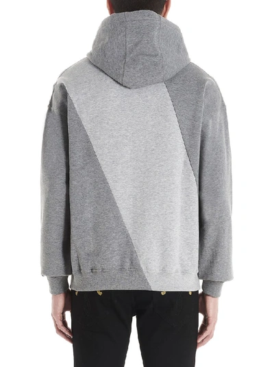 Shop Versace Logo Hoodie In Grey