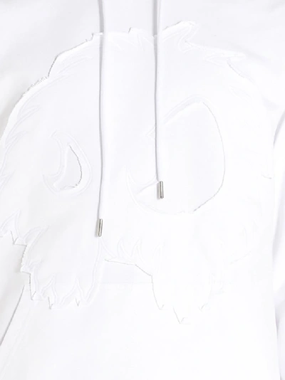 Shop Mcq By Alexander Mcqueen Mcq Alexander Mcqueen Embroidered Monster Hoodie In White