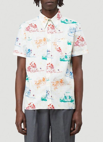 Shop Gucci X Disney Mickey Mouse Shirt In White