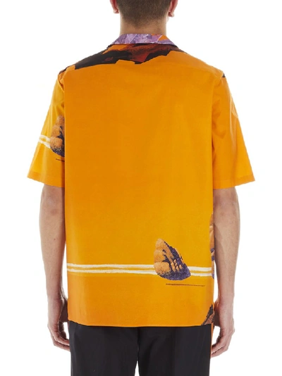 Shop Valentino Printed Short-sleeve Shirt In Orange