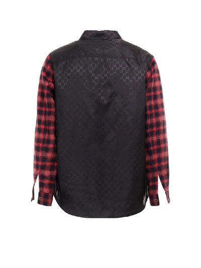 Shop Gucci Checked Sleeve Jacket In Multi
