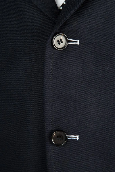 Shop Comme Des Garçons Shirt Buttoned Blazer In Blue