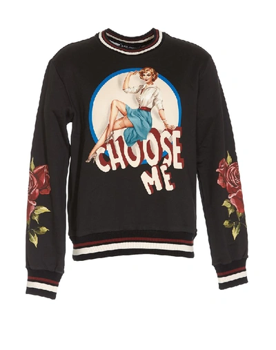 Dolce & Gabbana Sweatshirt Choose Me Black | ModeSens