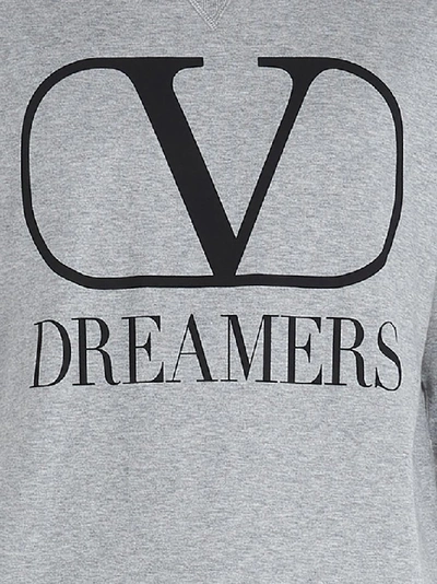 Shop Valentino Logo Dreamers Sweatshirt In Grey