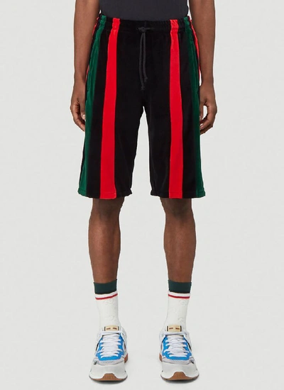 Shop Gucci Panelled Shorts In Black
