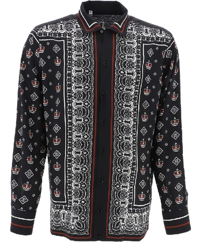Shop Dolce & Gabbana Bandana Print Shirt In Black