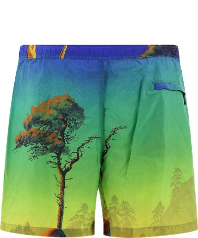 Shop Valentino Motif Print Swim Shorts In Multi