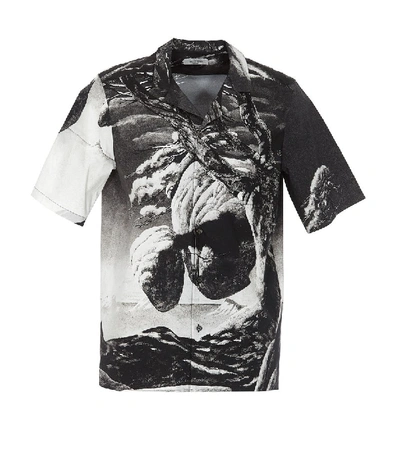 Shop Valentino Floating Island Shirt In Black