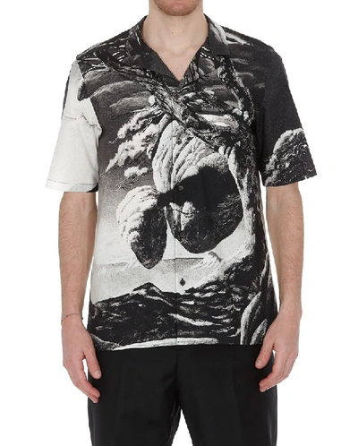 Shop Valentino Floating Island Shirt In Black