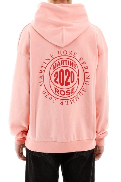 Shop Martine Rose Logo Hoodie In Pink
