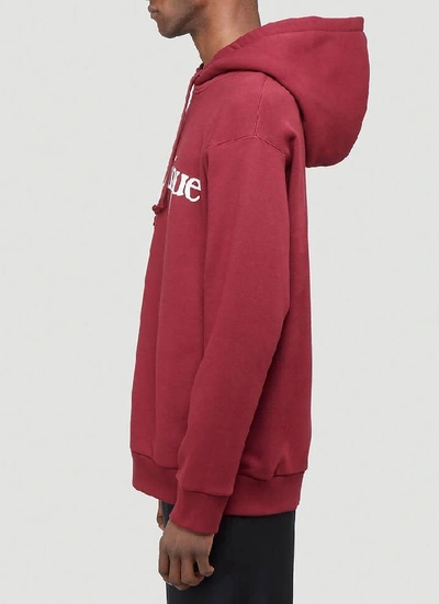 Shop Gucci Orgasmique Hooded Sweatshirt In Red