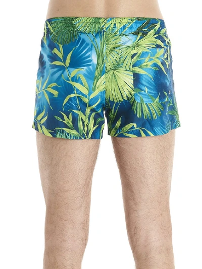 Shop Versace Jungle Print Beach Shorts In Multi