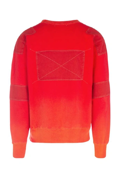 Shop Ambush Logo Bleached Patchwork Sweater In Red