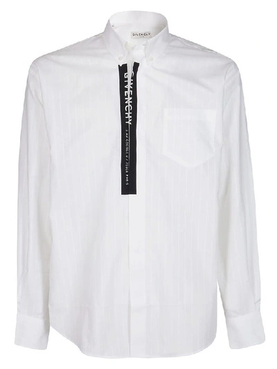 Shop Givenchy Branded Tape Shirt In White