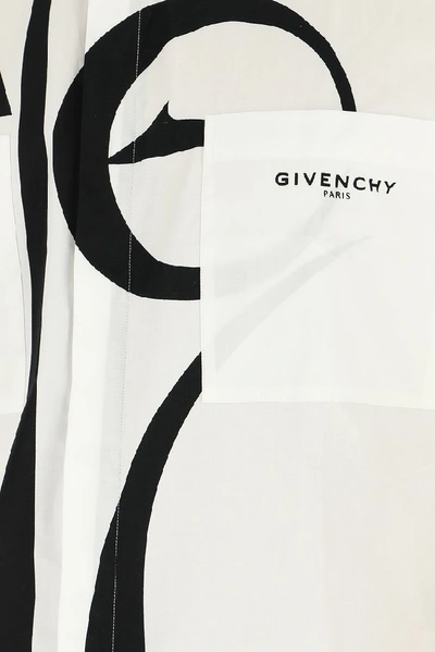 Shop Givenchy Oversized Printed Shirt In White