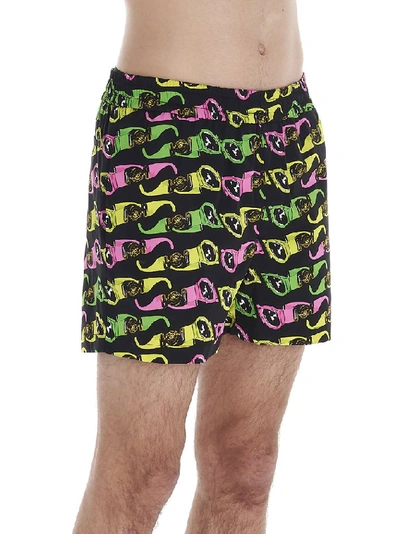 Shop Versace Sunglasses Print Shorts In Multi