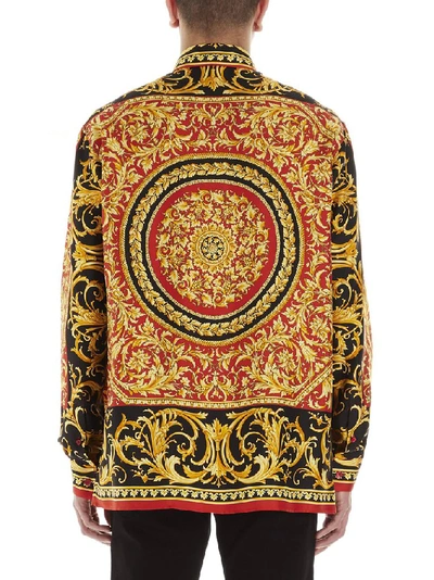 Shop Versace Mixed Printed Shirt In Multi
