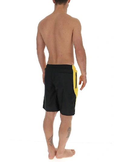 Shop Givenchy Two Tone Swim Shorts In Yellow