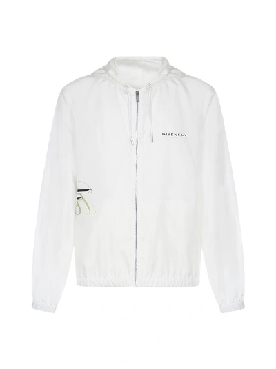 Shop Givenchy Floral Print Windbreaker Jacket In White