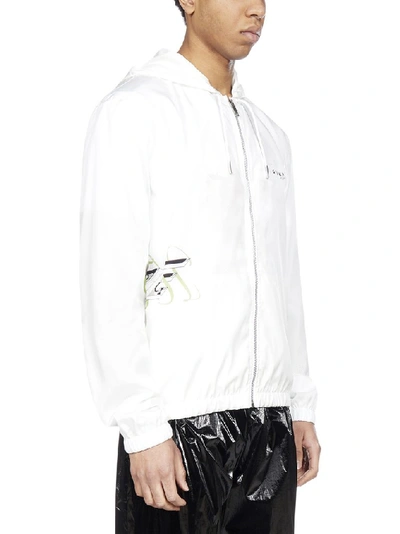 Shop Givenchy Floral Print Windbreaker Jacket In White